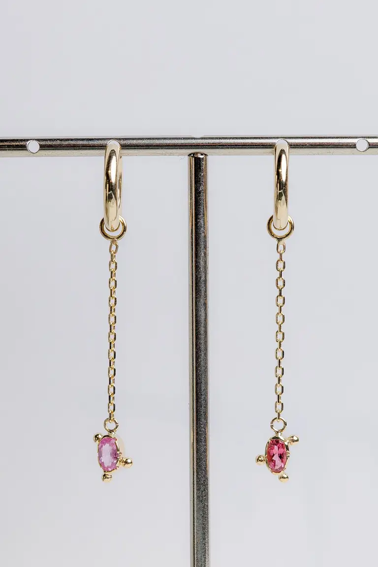 Cameo Earrings with Tourmalines — photo 1
