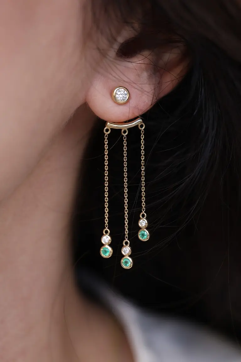 Studs with pendant — photo 3