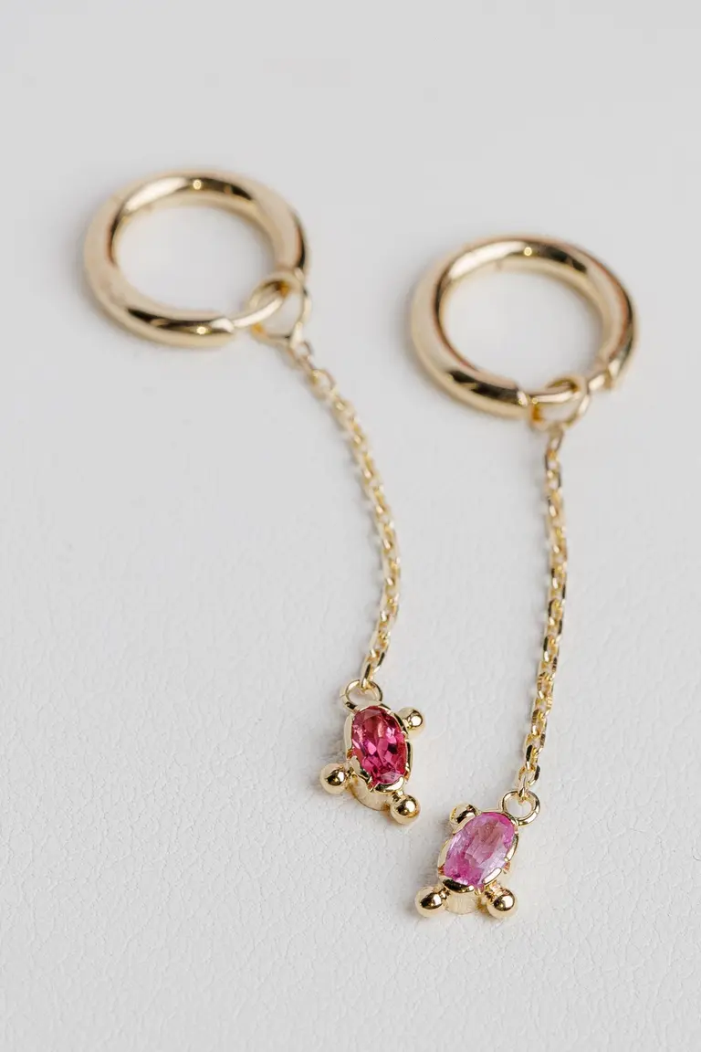 Cameo Earrings with Tourmalines — photo 3
